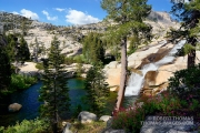 Looking down on Enchanted pool with Dog Face in the background
